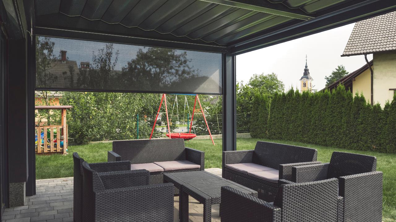 Pérgola resistente al viento